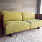 ヒラシマ HIRASHIMA カラメッラ カウンターソファ CARAMELLA Counter Sofa 189 Kaplis water lily ウォールナット無垢材 定価 \462,000- ♪