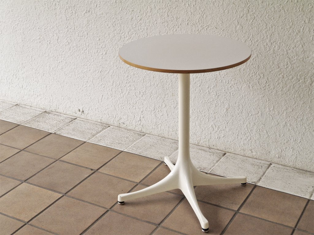 ハーマンミラー Herman Miller ネルソン ペデスタル エンドテーブル NELSON PEDESTAL SIDE TABLE ホワイト ジョージ・ネルソン 定価￥119,900- ◇