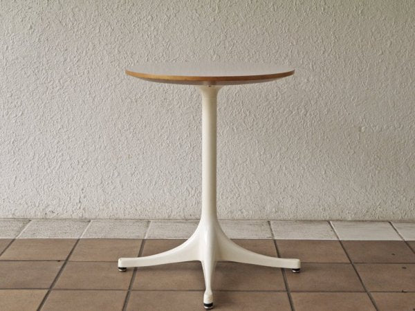 ハーマンミラー Herman Miller ネルソン ペデスタル エンドテーブル NELSON PEDESTAL SIDE TABLE ホワイト ジョージ・ネルソン 定価￥119,900- ◇