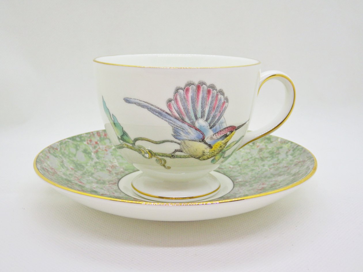 ウェッジウッド WEDGWOOD ハミングバード HUMMING BIRDS コーヒーカップ&ソーサー C&S ハチドリ 英国 ♪