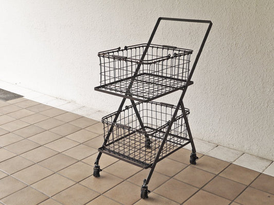 ダルトン DULTON デュアルバスケットカート DUAL BASKET CART 未使用品 インダストリアルデザイン 廃番 ◇