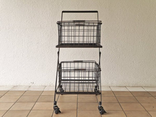 ダルトン DULTON デュアルバスケットカート DUAL BASKET CART 未使用品 インダストリアルデザイン 廃番 ◇