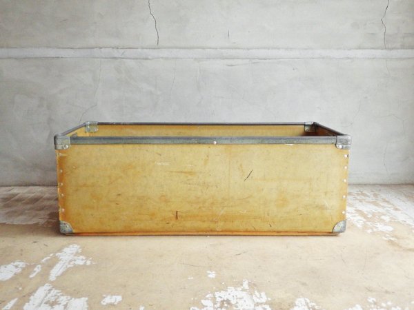 ビンテージ Vintage ファイバーボード製 収納ボックス ケース W76cm インダストリアル ♪