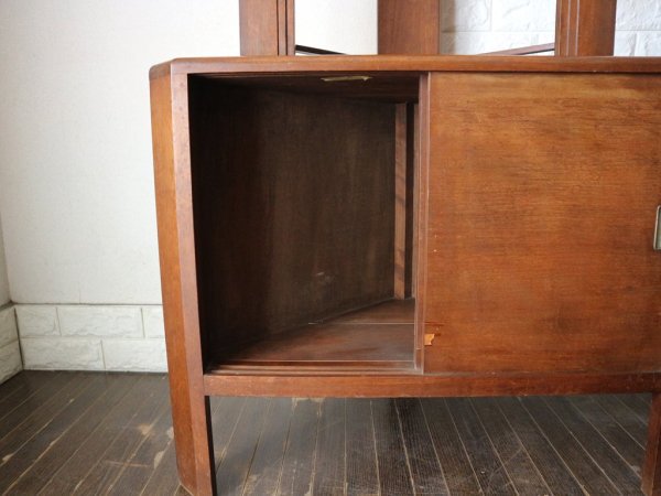 アールデコ artdeco ビンテージ 木製コーナーキャビネット Vintage corner cabinet シェルフ 本棚 飾り棚 ◎