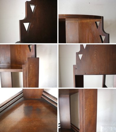 アールデコ artdeco ビンテージ 木製コーナーキャビネット Vintage corner cabinet シェルフ 本棚 飾り棚 ◎