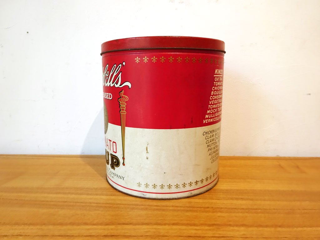 US ビンテージ キャンベル Campbell's トマトスープ 缶 SOUP トラッシュボックス アンディ ウォーホル CHEINCO 店舗什器 ★