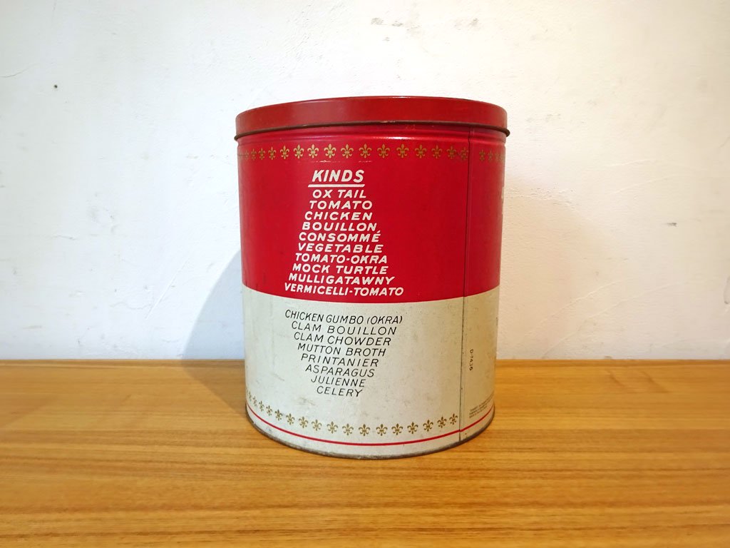US ビンテージ キャンベル Campbell's トマトスープ 缶 SOUP トラッシュボックス アンディ ウォーホル CHEINCO 店舗什器 ★