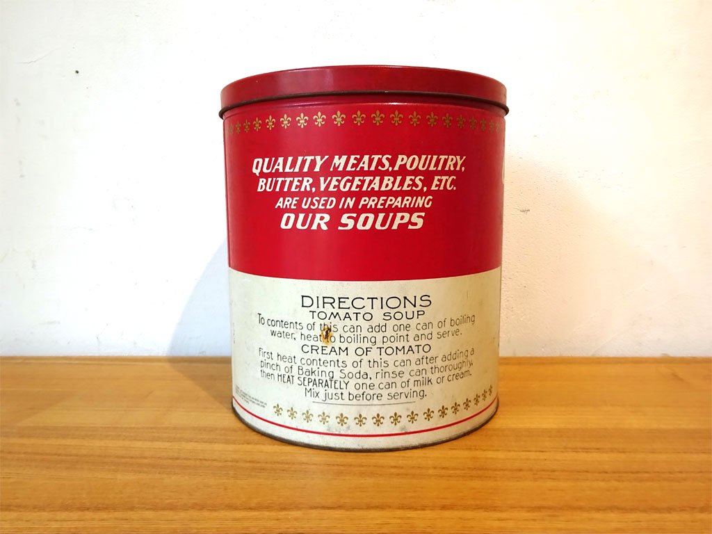 US ビンテージ キャンベル Campbell's トマトスープ 缶 SOUP トラッシュボックス アンディ ウォーホル CHEINCO 店舗什器 ★