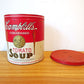 US ビンテージ キャンベル Campbell's トマトスープ 缶 SOUP トラッシュボックス アンディ ウォーホル CHEINCO 店舗什器 ★
