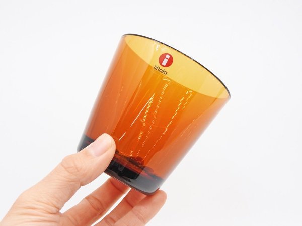 イッタラ iittala スコープ scope別注 カルティオ グラス Kartio 廃番カラー ブラウン 2客セット BOX付き カイフランク  ●