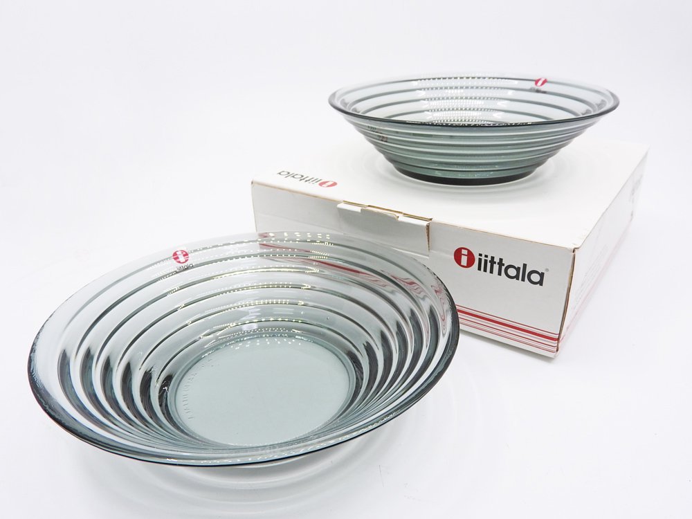 イッタラ iittala アイノ アアルト Aino Aalto ボウル グレー 2個セット BOX付き ●