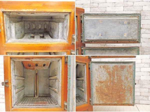 モンブラン MONT BLANC  木製冷蔵庫 氷冷蔵庫 収納棚 日本の古い木味の家具 昭和レトロ ジャパンビンテージ ●