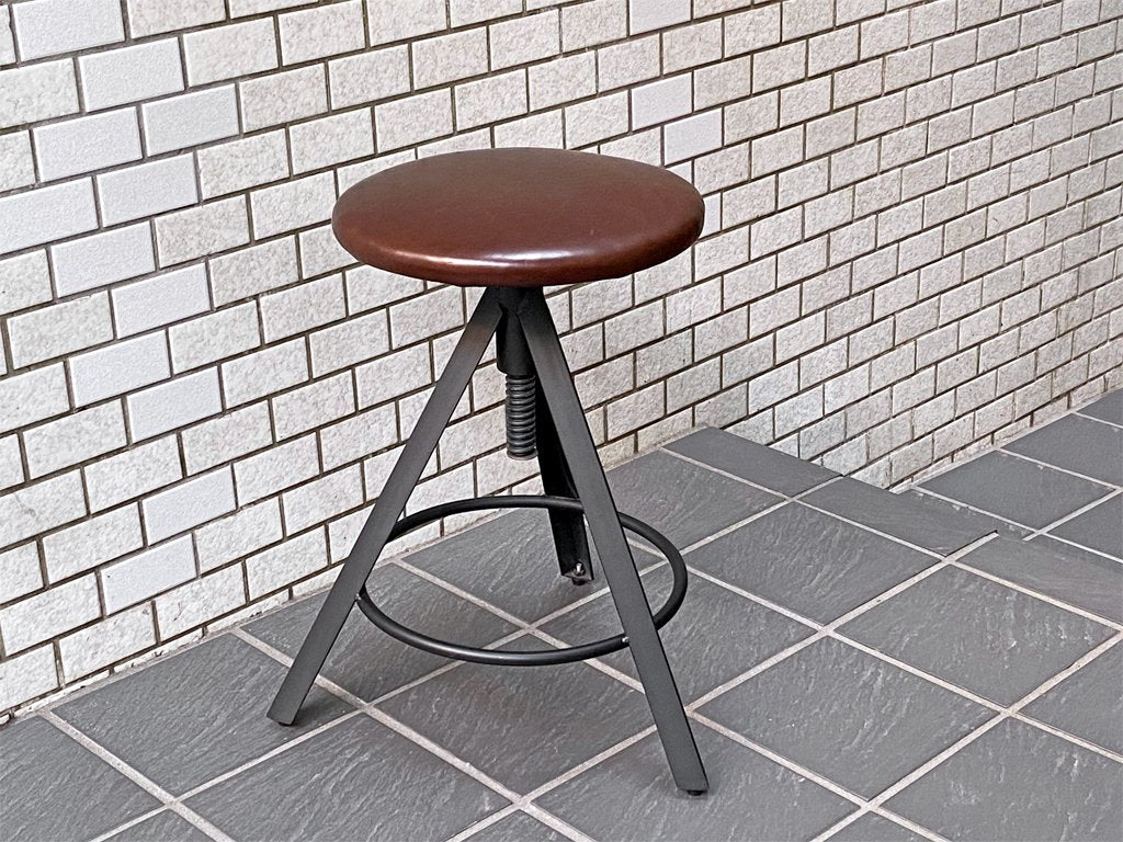 ジャーナルスタンダードファニチャー journal standard Furniture シノン スツール CHINON STOOL 本革 レザー インダストリアル ■