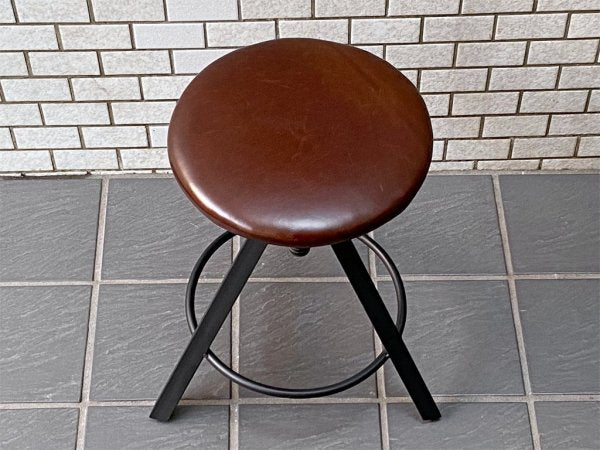 ジャーナルスタンダードファニチャー journal standard Furniture シノン スツール CHINON STOOL 本革 レザー インダストリアル ■