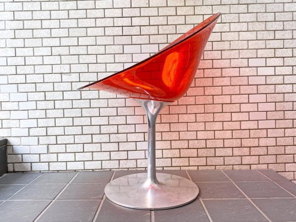 カルテル Kartell エロエス ERO S ダイニングチェア レッド 1本脚 回転式 ラウンドベース フィリップ・スタルク スペースエイジ イタリア ■