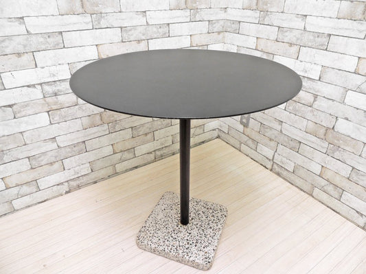 ヘイ HAY テラゾー TERRAZZO TABLE ROUND ラウンドテーブル カフェテーブル Φ70cm チャコール × ホワイト 人工大理石 デンマーク 北欧家具 ●