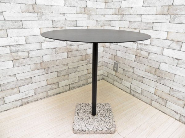 ヘイ HAY テラゾー TERRAZZO TABLE ROUND ラウンドテーブル カフェテーブル Φ70cm チャコール × ホワイト 人工大理石 デンマーク 北欧家具 ●