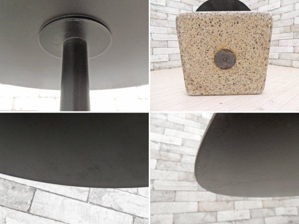 ヘイ HAY テラゾー TERRAZZO TABLE ROUND ラウンドテーブル カフェテーブル Φ70cm チャコール × ホワイト 人工大理石 デンマーク 北欧家具 ●