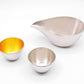 能作 NOUSAKU 錫製 片口 大 & ぐい吞 & ぐい吞 金箔 酒器3点セット 化粧箱付 未使用品 合計定価：￥16,610- ●