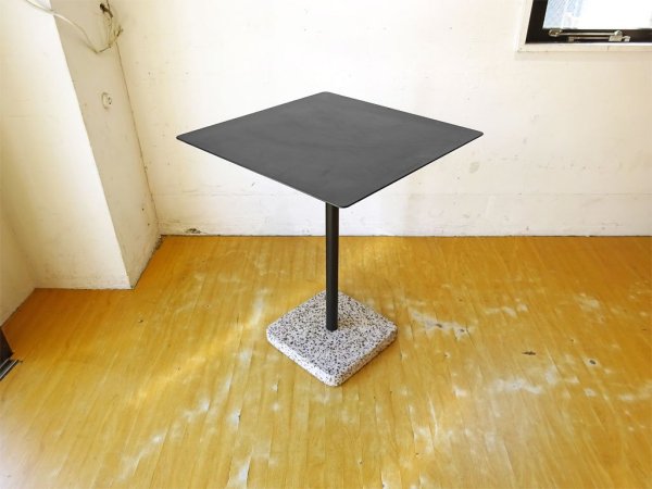 ヘイ HAY テラゾー TERRAZZO TABLE スクエアテーブル カフェテーブル W60cm チャコール × グレー 人工大理石 デンマーク 北欧家具 ★