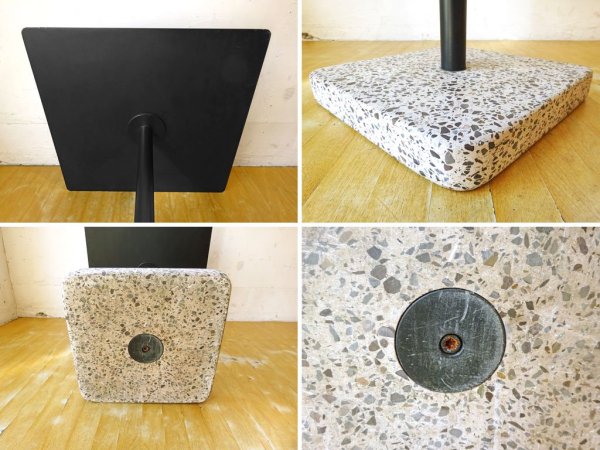 ヘイ HAY テラゾー TERRAZZO TABLE スクエアテーブル カフェテーブル W60cm チャコール × グレー 人工大理石 デンマーク 北欧家具 ★