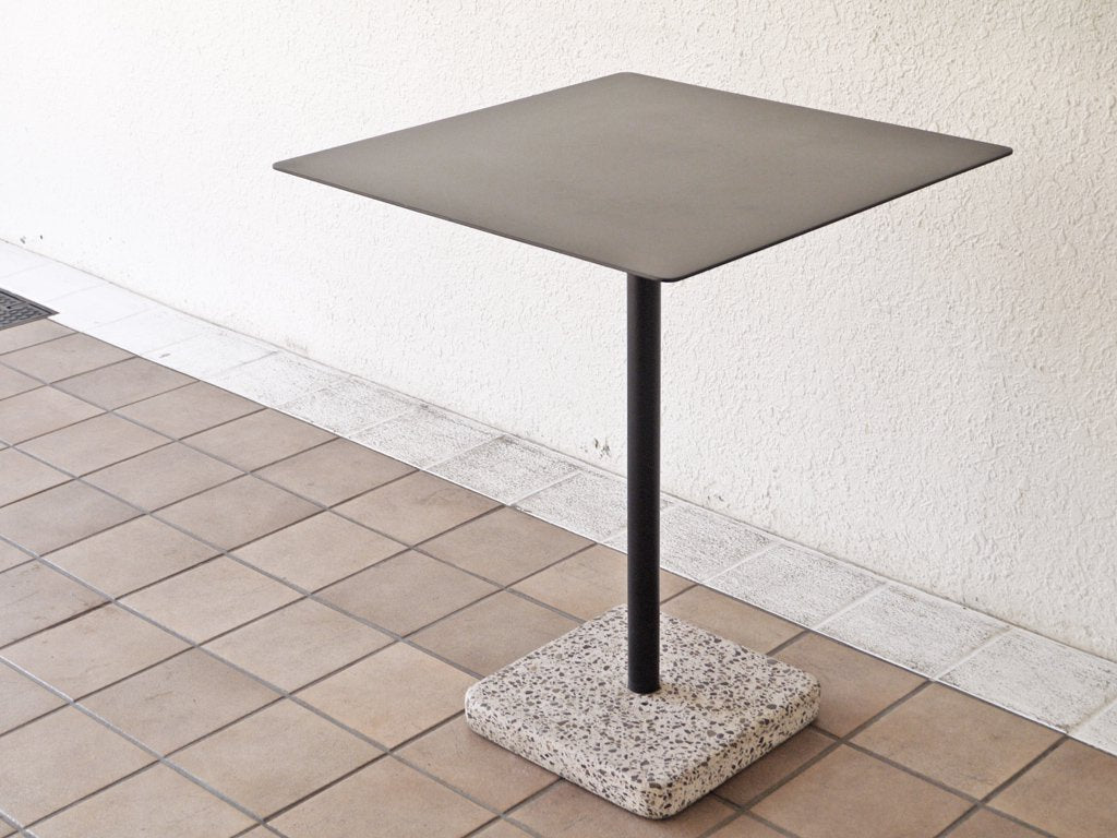 ヘイ HAY テラゾー TERRAZZO TABLE スクエアテーブル カフェテーブル 幅60cm チャコール × グレー 人工大理石 デンマーク 北欧 ミニマル モダン 屋外使用可 ◇