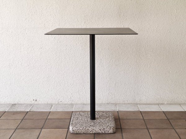 ヘイ HAY テラゾー TERRAZZO TABLE スクエアテーブル カフェテーブル 幅60cm チャコール × グレー 人工大理石 デンマーク 北欧 ミニマル モダン 屋外使用可 ◇