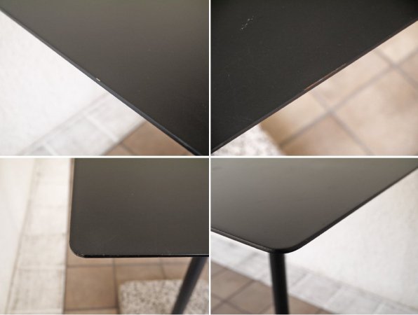 ヘイ HAY テラゾー TERRAZZO TABLE スクエアテーブル カフェテーブル 幅60cm チャコール × グレー 人工大理石 デンマーク 北欧 ミニマル モダン 屋外使用可 ◇