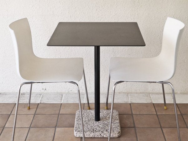 ヘイ HAY テラゾー TERRAZZO TABLE スクエアテーブル カフェテーブル 幅60cm チャコール × グレー 人工大理石 デンマーク 北欧 ミニマル モダン 屋外使用可 ◇