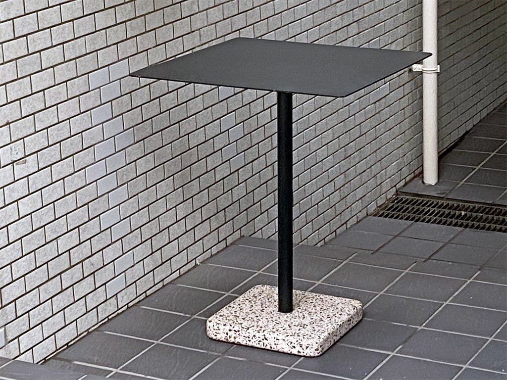 ヘイ HAY テラゾー TERRAZZO TABLE スクエアテーブル カフェテーブル W60cm チャコール × グレー 人工大理石 デンマーク 北欧 ミニマル モダン 屋外使用可 ■