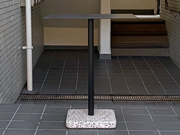 ヘイ HAY テラゾー TERRAZZO TABLE スクエアテーブル カフェテーブル W60cm チャコール × グレー 人工大理石 デンマーク 北欧 ミニマル モダン 屋外使用可 ■