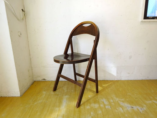 トーネット THONET ビンテージ フォールディング ベントウッドチェア B-751 ミハエル・トーネット デザイン 曲げ木 折りたたみ椅子 バウハウス ★