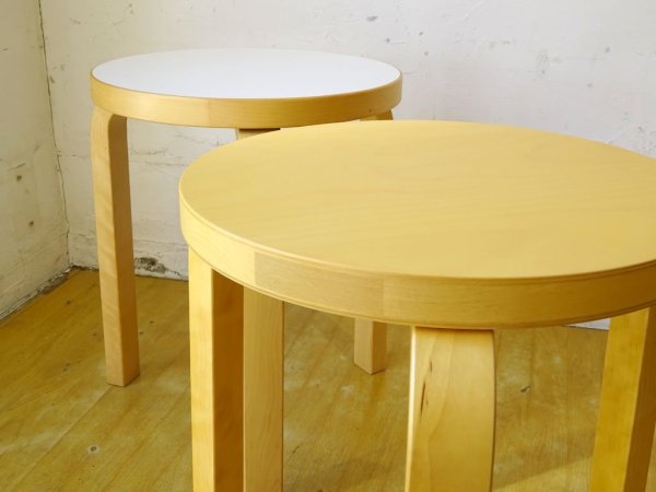 アルテック artek スツール 60 3本脚 バーチ材 ナチュラル アルヴァ・アアルト フィンランド 北欧家具 展示保管品 元箱付 国内正規店 ★