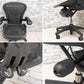 ハーマンミラー Herman Miller アーロンチェア Aeron Chair スタンダード Bサイズ グラファイトカラー グラファイトベース デスクチェア フル装備 ●