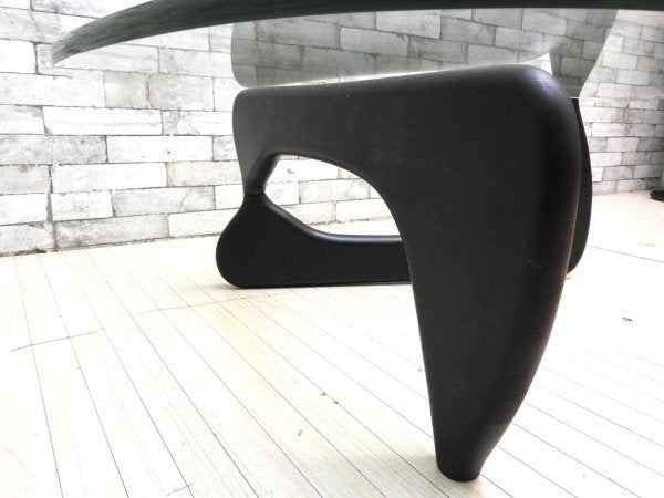 イサムノグチ Isamu Noguchi コーヒーテーブル Coffee Table ガラス天板厚19mm リプロダクト品 デザイナーズ家具 名作 現状品 ●