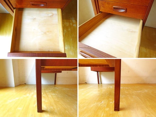 デンマークビンテージ Danish Vintage チーク材 両袖デスク パーソナルデスク 北欧家具 Teak Double sleeve desk★