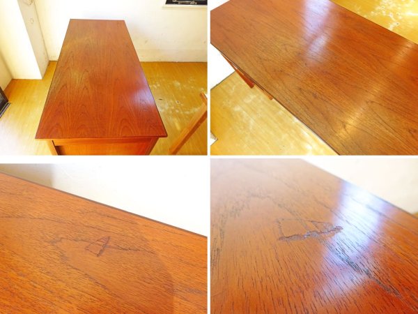 デンマークビンテージ Danish Vintage チーク材 両袖デスク パーソナルデスク 北欧家具 Teak Double sleeve desk★