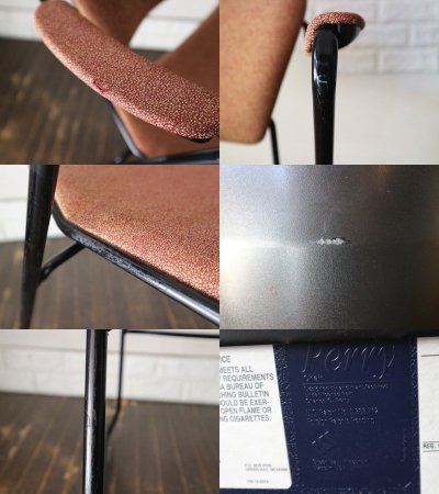 Krueger International ペリー スタッキングチェア Perry Chair ハーフアームチェア USヴィンテージ チャールズ O. ペリー デザイン B ◎