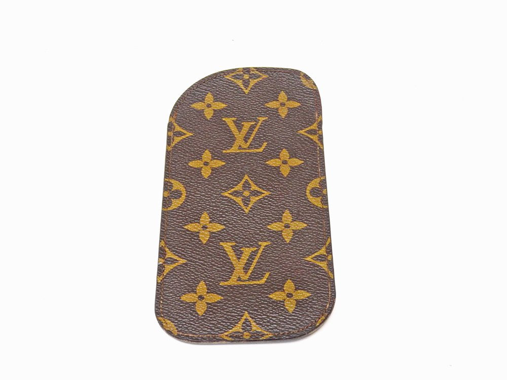 ルイヴィトン LOUIS VUITTON  エテュイリネットサーンプル モノグラム 眼鏡ケース MI882 ブラウン made in France ●