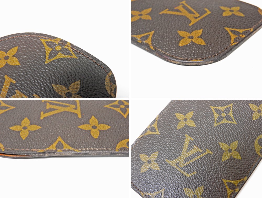 ルイヴィトン LOUIS VUITTON  エテュイリネットサーンプル モノグラム 眼鏡ケース MI882 ブラウン made in France ●