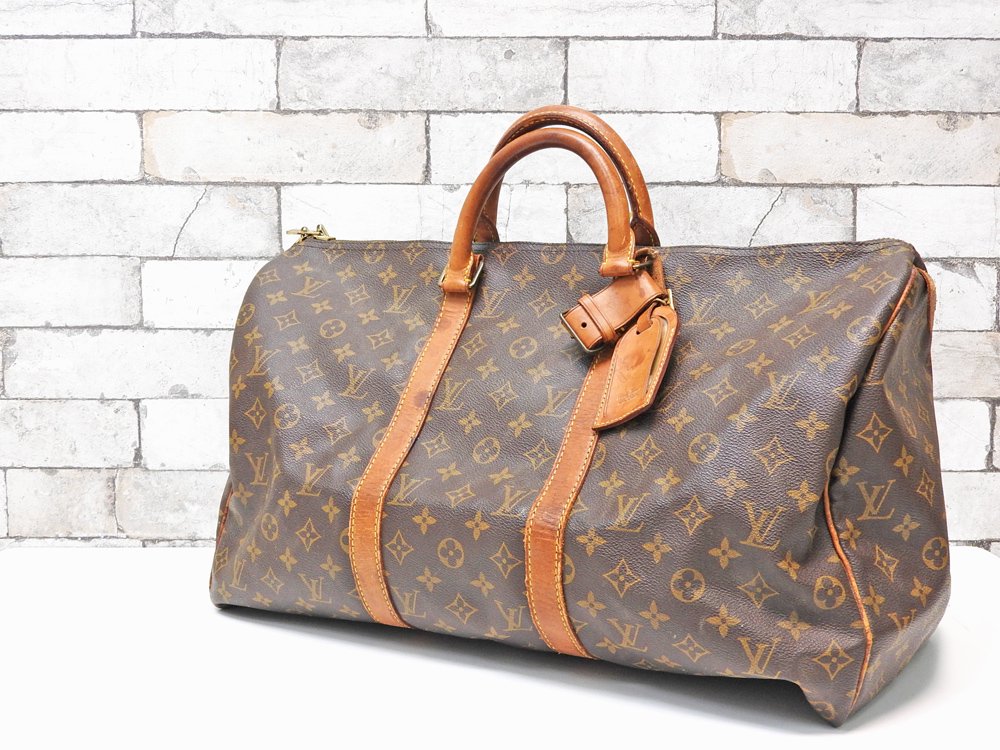 ルイヴィトン LOUIS VUITTON キーポル50 Keepall モノグラム ボストンバッグ MB0940 ブラウン made in France ●