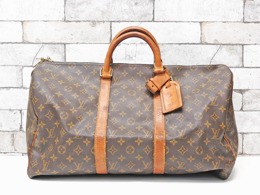 ルイヴィトン LOUIS VUITTON キーポル50 Keepall モノグラム ボストンバッグ MB0940 ブラウン made in France ●