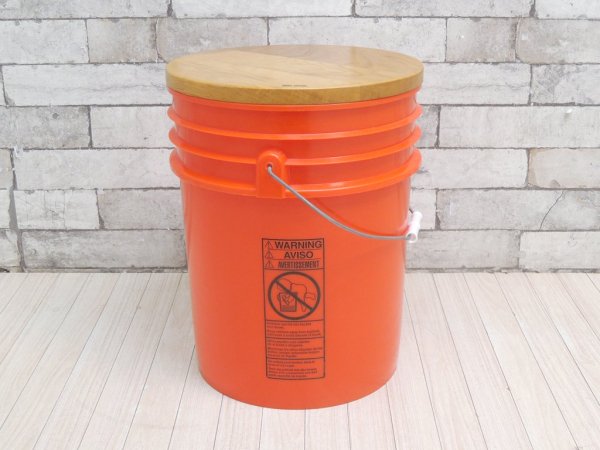 ワンウッド ONE WOOD パイルスツール PAIL STOOL オーク材 オレンジ アウトドア CO.NNECT. ●