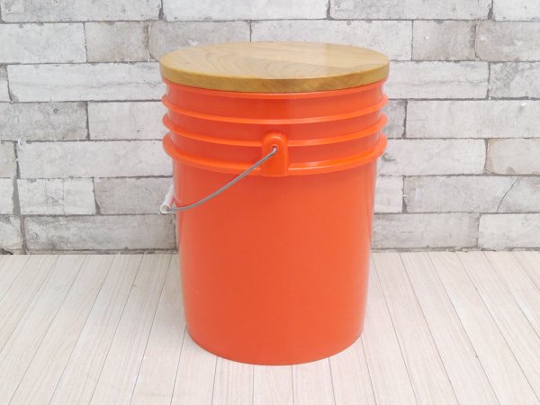 ワンウッド ONE WOOD パイルスツール PAIL STOOL オーク材 オレンジ アウトドア CO.NNECT. ●