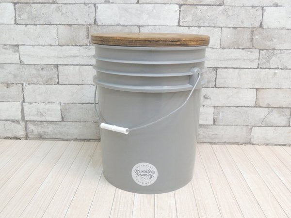 ワンウッド ONE WOOD×マウンテンモーニング mountain morning パイルスツール PAIL STOOL ラーチ材 グレー アウトドア CO.NNECT.  ●