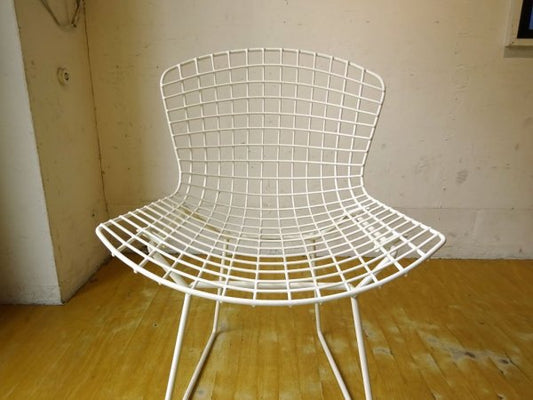 ノル Knoll 420 サイドチェア 420 Side chair ワイヤーチェア シートパッド付き ハリー・ベルトイア ホワイト ノール ★