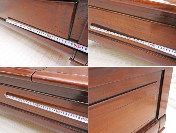 ヨーロピアンクラシカルデザイン ワインラック付き ローテーブル W120cm イタリア ●