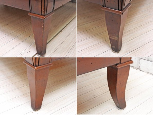 ヨーロピアンクラシカルデザイン ワインラック付き ローテーブル W120cm イタリア ●