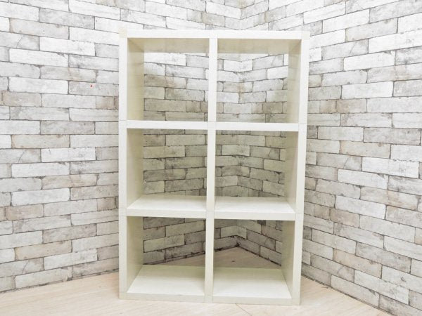 カルテル Kartell シェルビングシステム SHELVING SYSTEM モジュラーブックシェルフ 2×3 ホワイト ジュリオ・ポルヴァラ イタリア ●