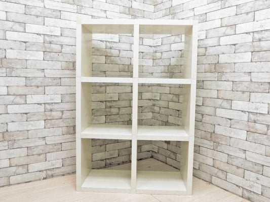 カルテル Kartell シェルビングシステム SHELVING SYSTEM モジュラーブックシェルフ 2×3 ホワイト ジュリオ・ポルヴァラ イタリア ●